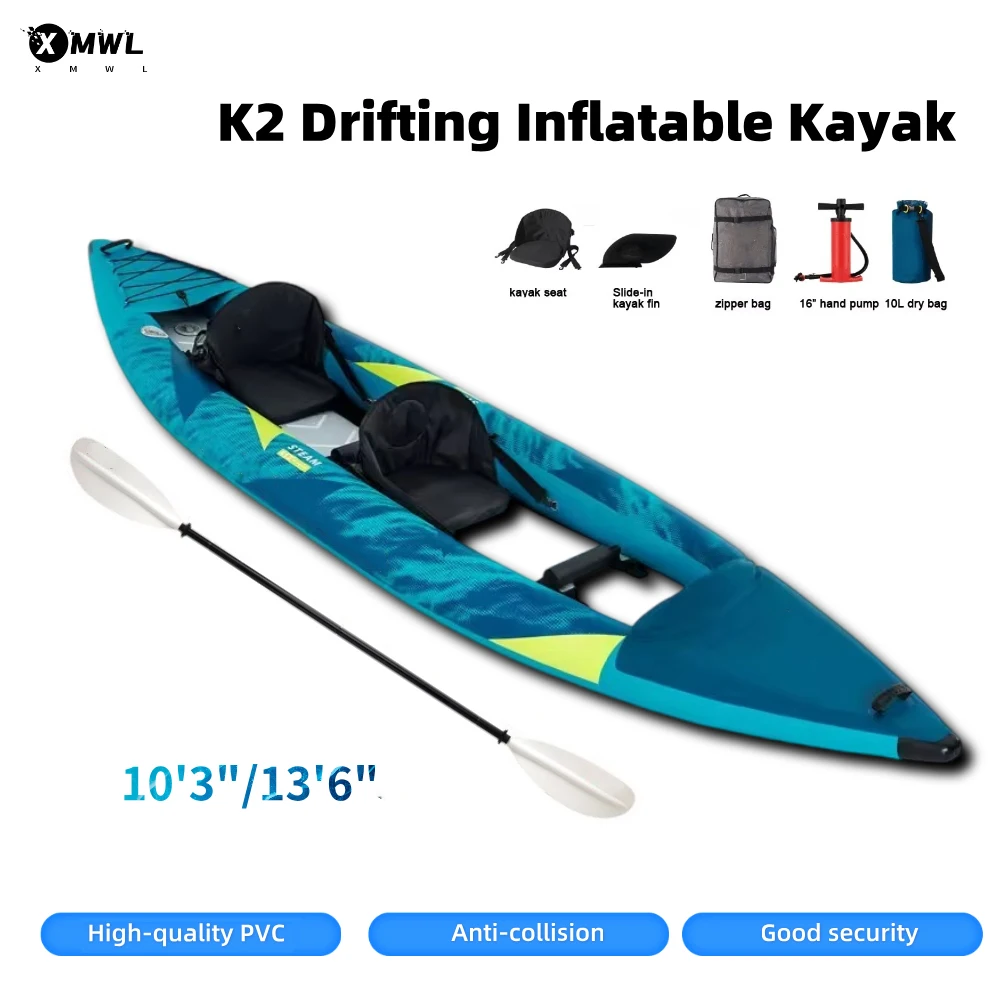 Aquatic Sports - Canoa Caiaque Inflável para 1-2 Pessoas